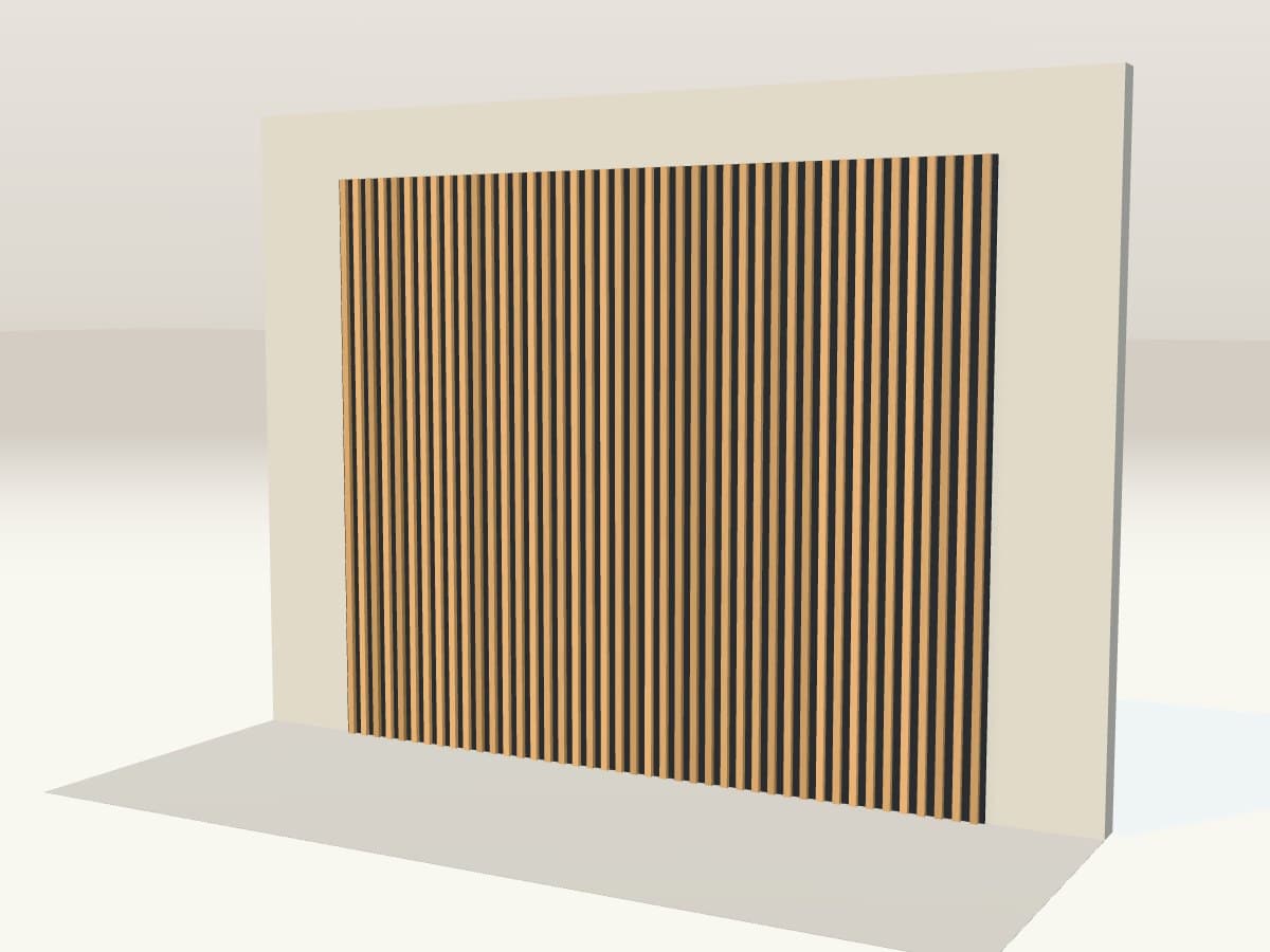 Rendu 3D indicatif : tasseaux chêne.